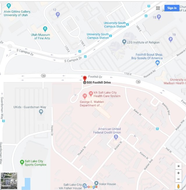 Salt Lake City GRECC Connect site map location 